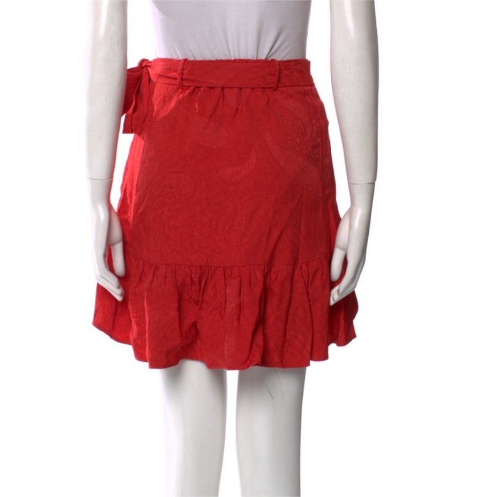 Maje Red Ruffled Mini Skirt - Picture 2 of 2
